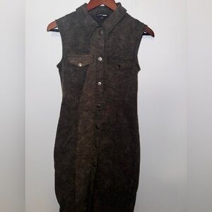 Fashion Nova Black Collared Button-Up Top